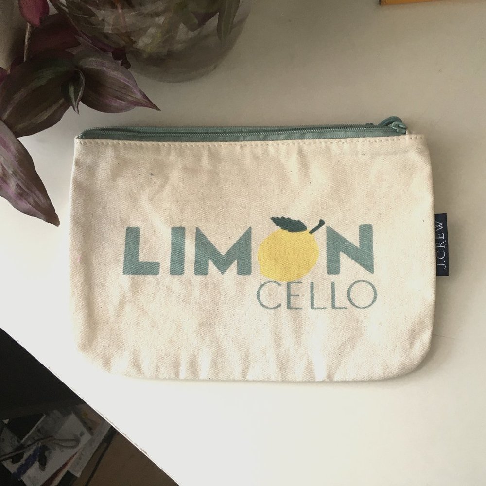 J. Crew Cosmetic/ Pencil Case Limon Cello